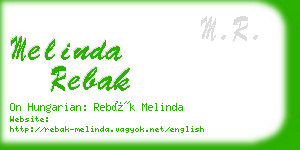 melinda rebak business card